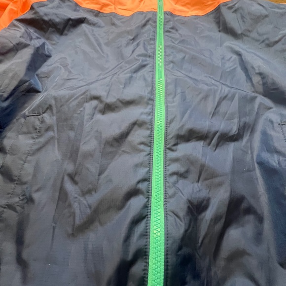 Lands End Kids Packable Rain Jacket, Lightweight, Colorblock, XL, Spring, Hood - Picture 3 of 15